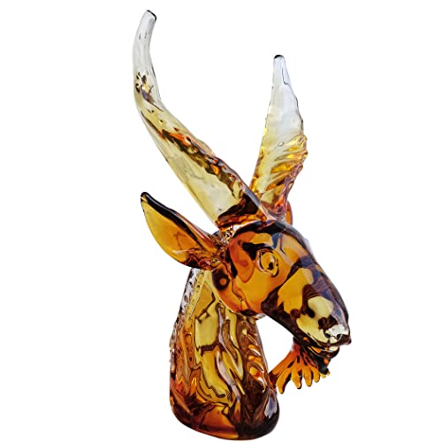 Large Hand Blown Art Glass Ram Animal Sculpture
